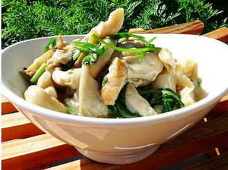 鸡肉片鲍鱼菇